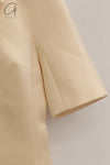 shushutong sleeved polo top SS22TO06 naked